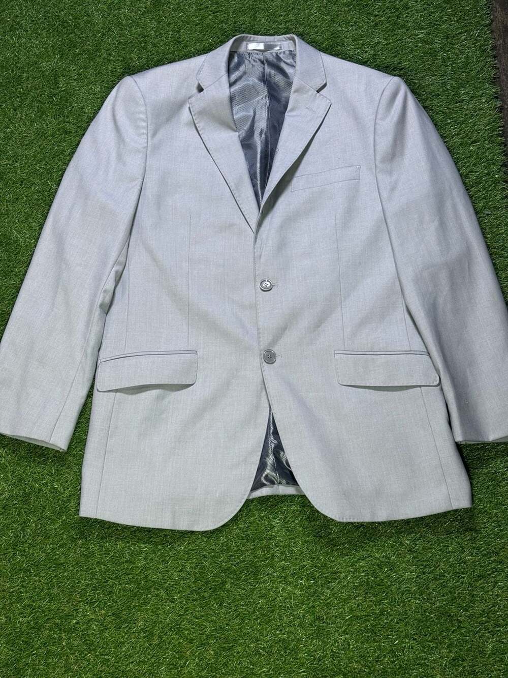 Alberto Cardinali Light Grey 3-Piece Suit Jacket 42R Pants 36R Vest